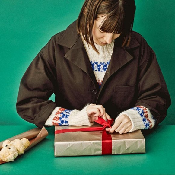 Kordal Studio Fairisle Sweater Red, Blue and White - Picture 7 of 8